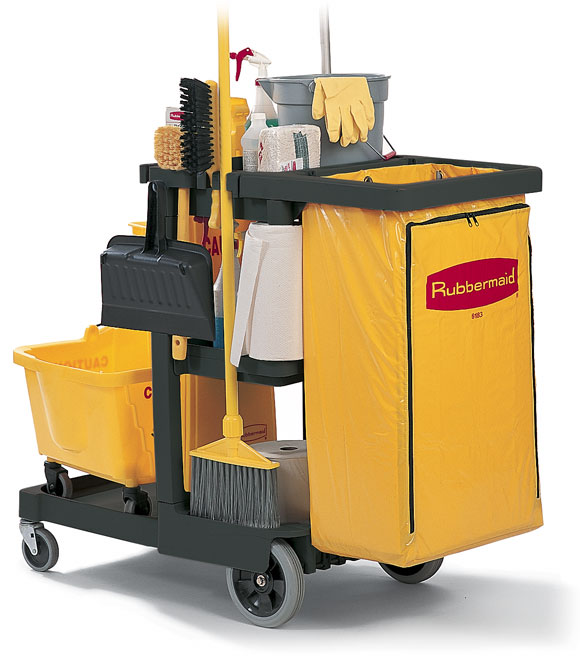 Rubbermaid 6173-88 Cleaning Cart with Vinyl Bag for sale online 