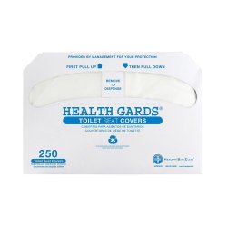 Health Gards Toilet Seat Covers 250/bx 20bx/Case 5000/CS