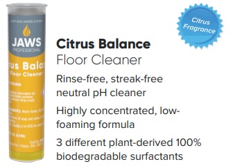 JAWS Citrus Balance Floor Cleaner Cartridges 24PK