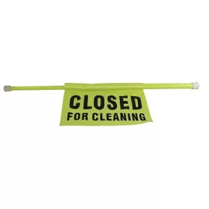 Impact Door Pole Sign "Closed For Cleaning"